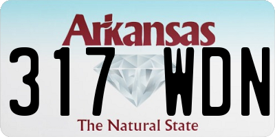 AR license plate 317WDN