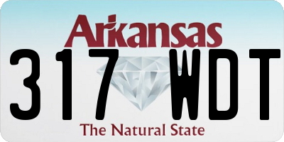 AR license plate 317WDT