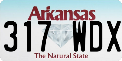 AR license plate 317WDX