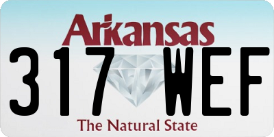 AR license plate 317WEF