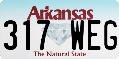 AR license plate 317WEG