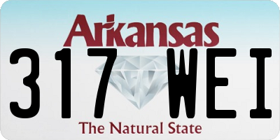 AR license plate 317WEI