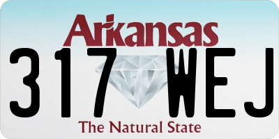 AR license plate 317WEJ