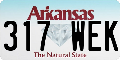 AR license plate 317WEK
