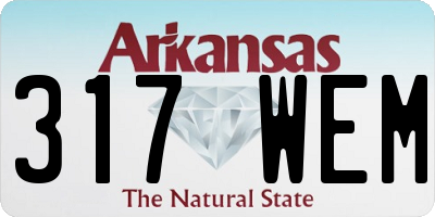 AR license plate 317WEM