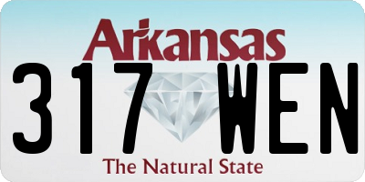 AR license plate 317WEN