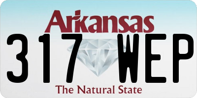 AR license plate 317WEP