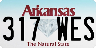 AR license plate 317WES