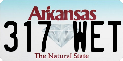 AR license plate 317WET