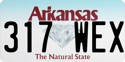 AR license plate 317WEX