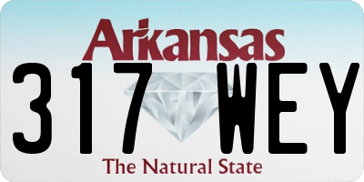 AR license plate 317WEY