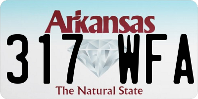 AR license plate 317WFA