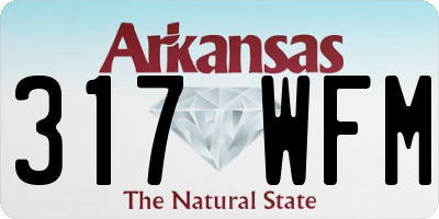 AR license plate 317WFM