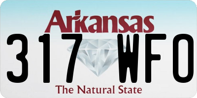 AR license plate 317WFO