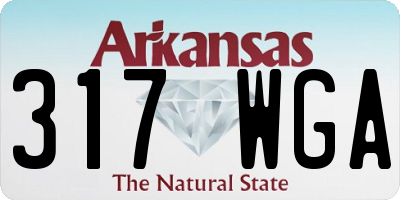 AR license plate 317WGA