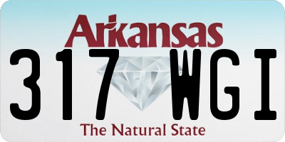 AR license plate 317WGI