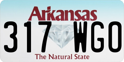 AR license plate 317WGO