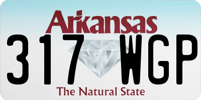 AR license plate 317WGP