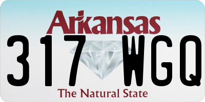 AR license plate 317WGQ
