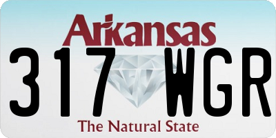AR license plate 317WGR