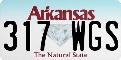 AR license plate 317WGS