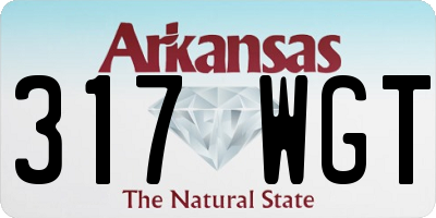 AR license plate 317WGT