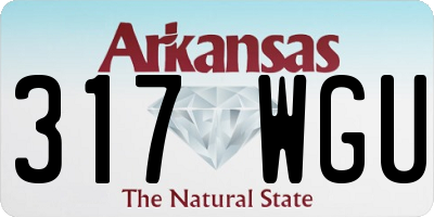 AR license plate 317WGU