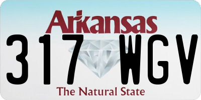 AR license plate 317WGV
