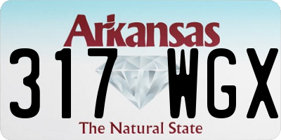 AR license plate 317WGX