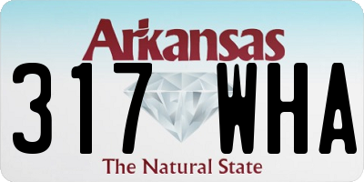 AR license plate 317WHA