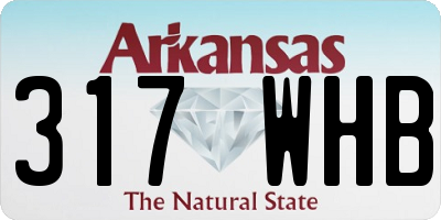 AR license plate 317WHB