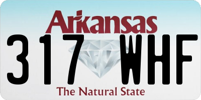 AR license plate 317WHF