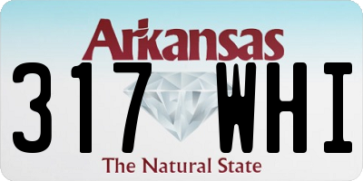 AR license plate 317WHI