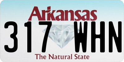 AR license plate 317WHN