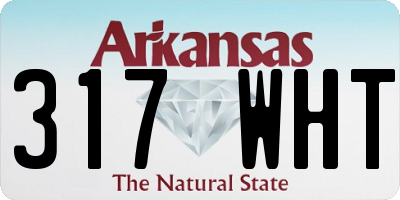 AR license plate 317WHT
