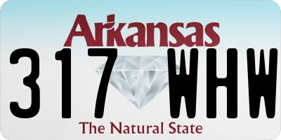 AR license plate 317WHW