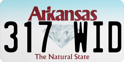 AR license plate 317WID