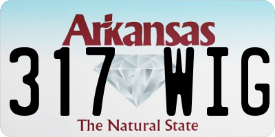 AR license plate 317WIG