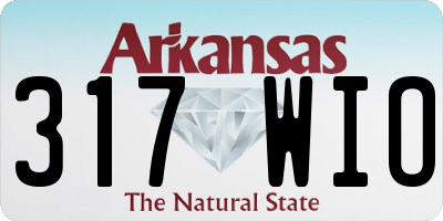 AR license plate 317WIO