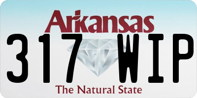 AR license plate 317WIP