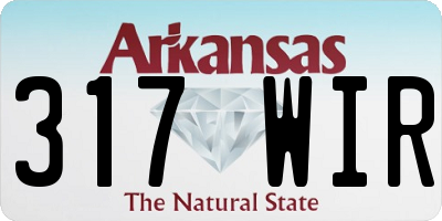 AR license plate 317WIR