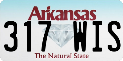 AR license plate 317WIS