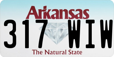 AR license plate 317WIW