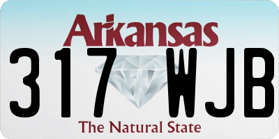 AR license plate 317WJB