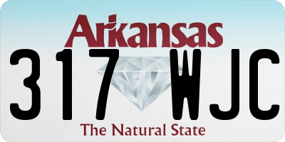 AR license plate 317WJC