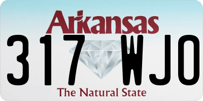 AR license plate 317WJO
