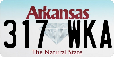 AR license plate 317WKA