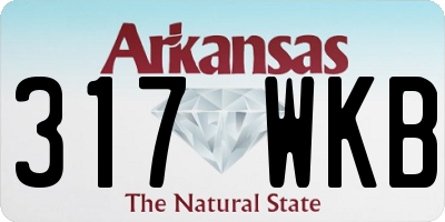 AR license plate 317WKB