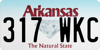 AR license plate 317WKC