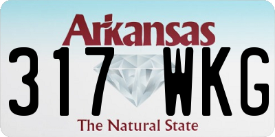 AR license plate 317WKG